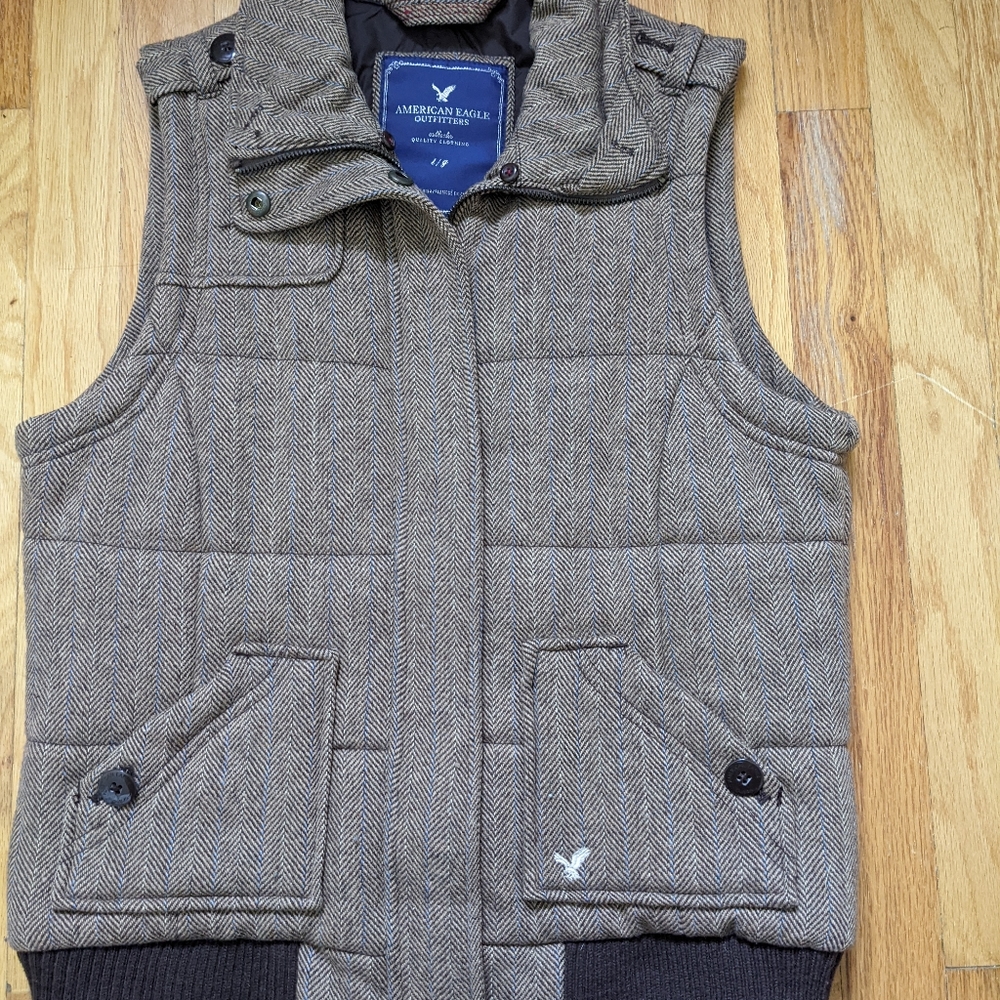 American Eagle Women's Large Brown Vest - Picture 7 of 8